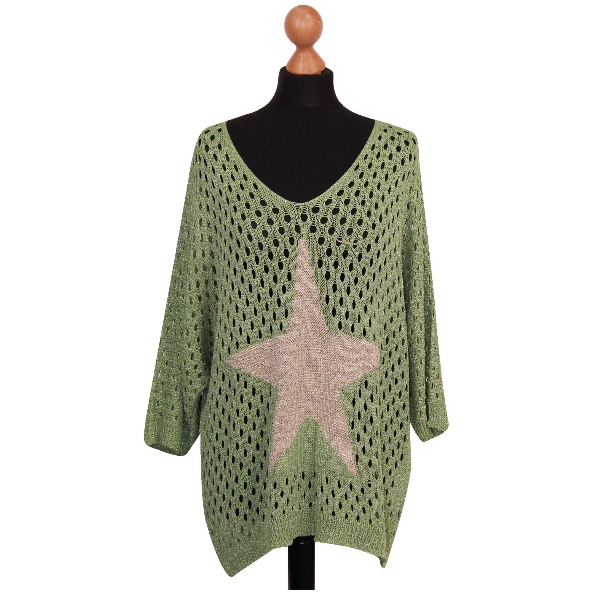 Ladies Jumper Women Laurex Star Pullover Cardigan