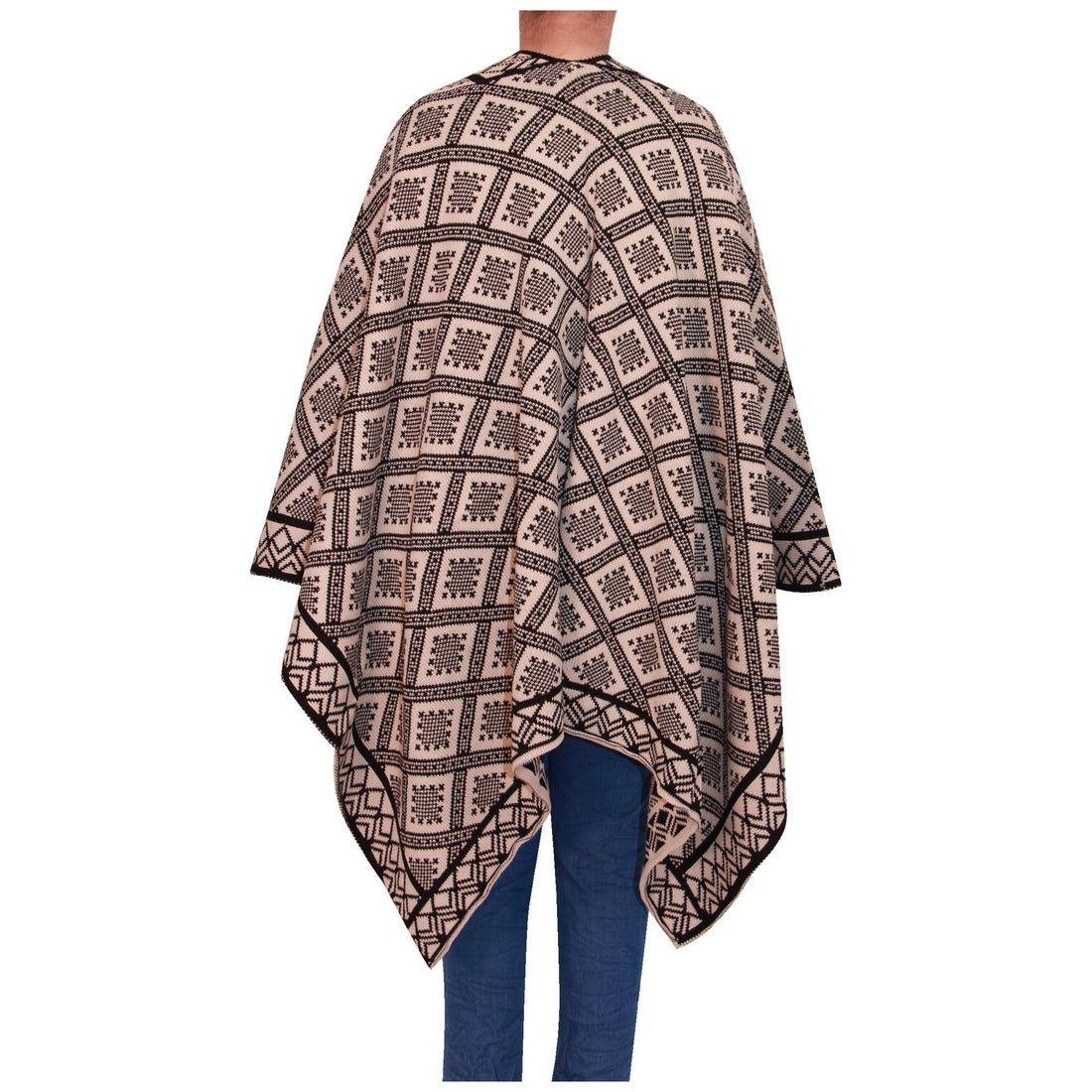 Women Shawl Ladies Aztec Cape Shawl Girls Warm Wrap Shawl