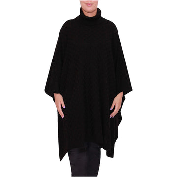 Women Poncho Ladies Cowl Neck knitted Poncho Cape Shawl Scarf Wrap