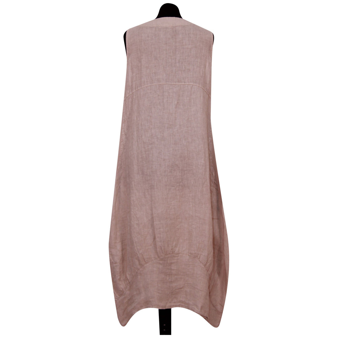 Italian Ribbed Plain Linen Maxi Dress