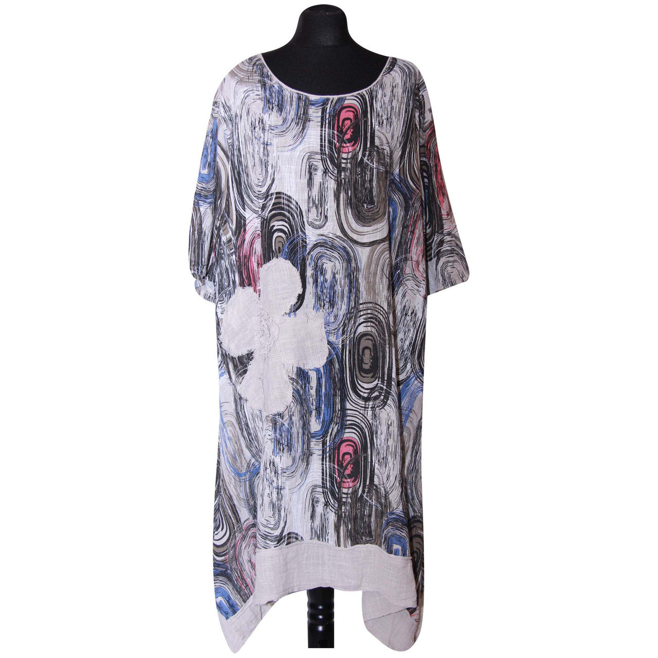 Italian Lagenlook Circle Print Dress