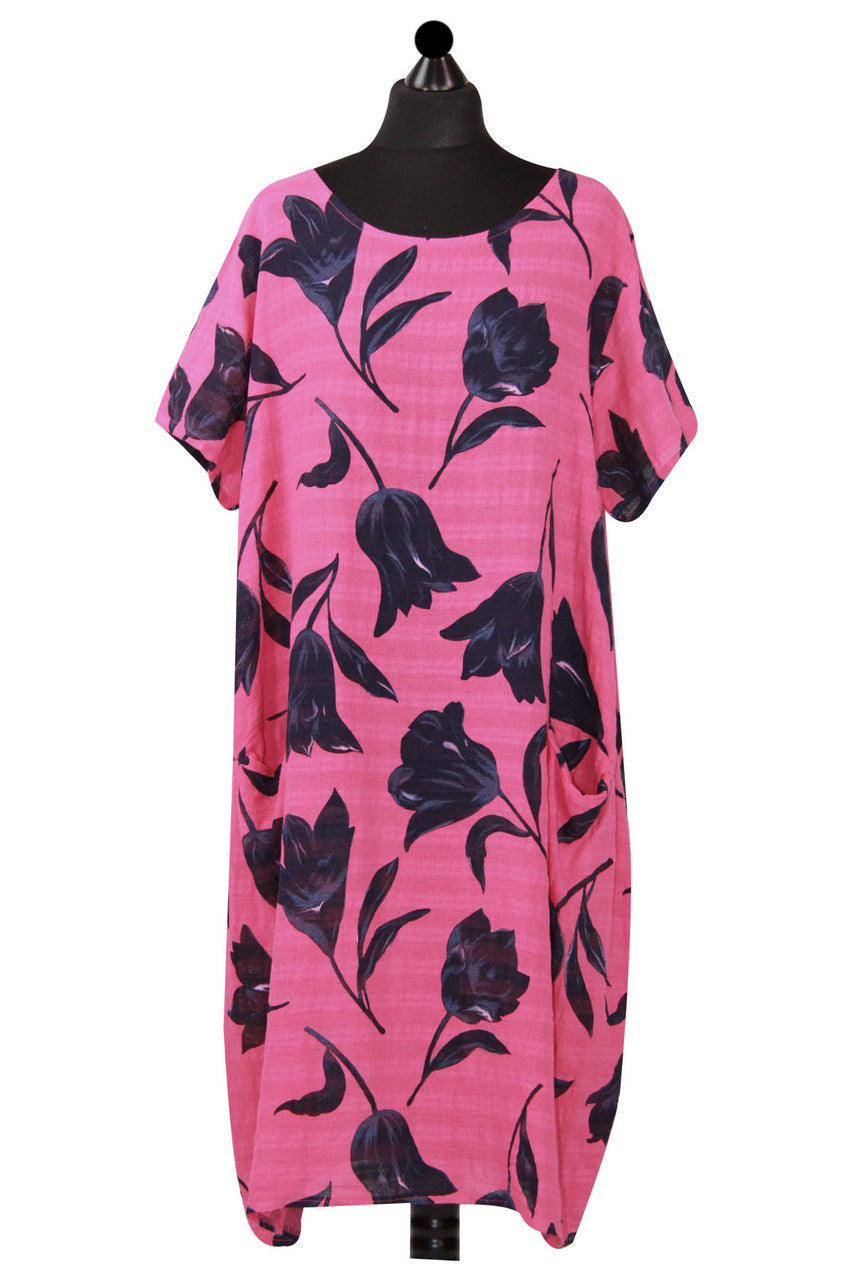 Italian Tulip Print Oversized Dress