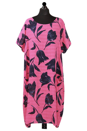 Italian Tulip Print Oversized Dress