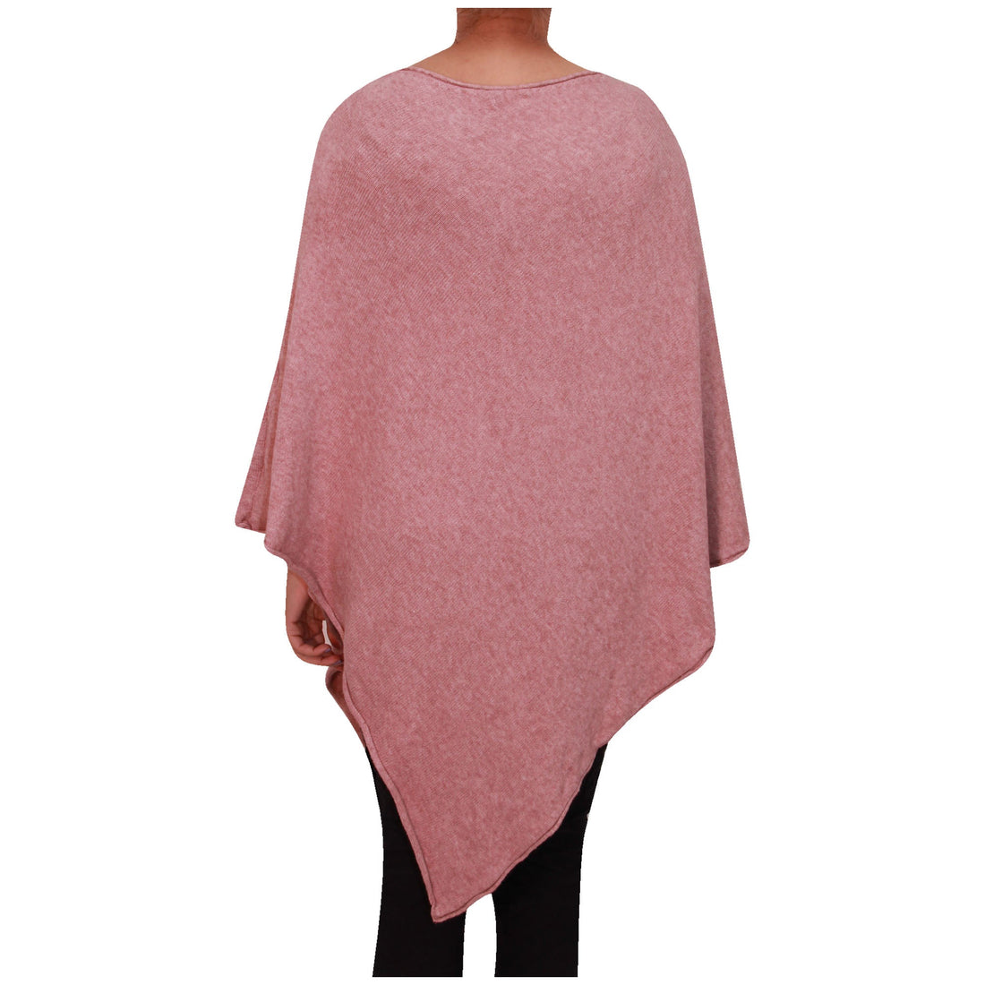 Women Italian Knitted Poncho Ladies Asymmetric Hem Cape Shawl